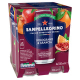San Pellegrino Sparkling Fruit Beverage Pomegranate Orange 4 pack 330ml (British brand)