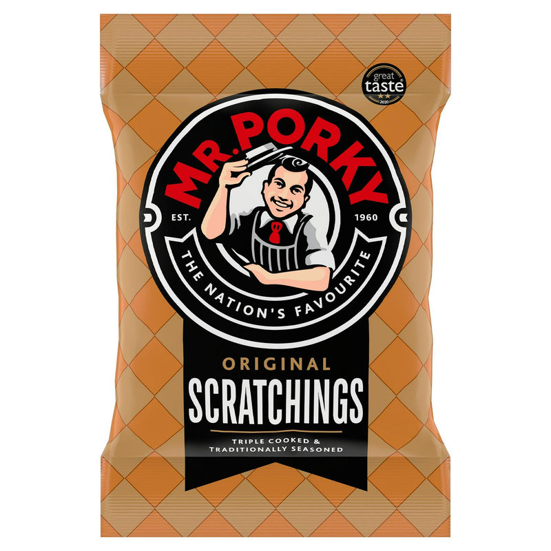 Mr Porky Original Pork Scratchings 65g, imported from the UK