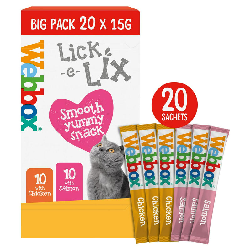 Webbox Lick-e-Lix cat treats 20 x 15g (British brand)