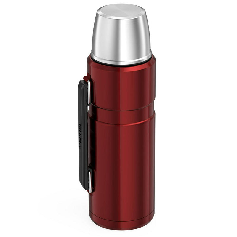 Thermos red stainless steel flask 1.2L capacity (British brand)