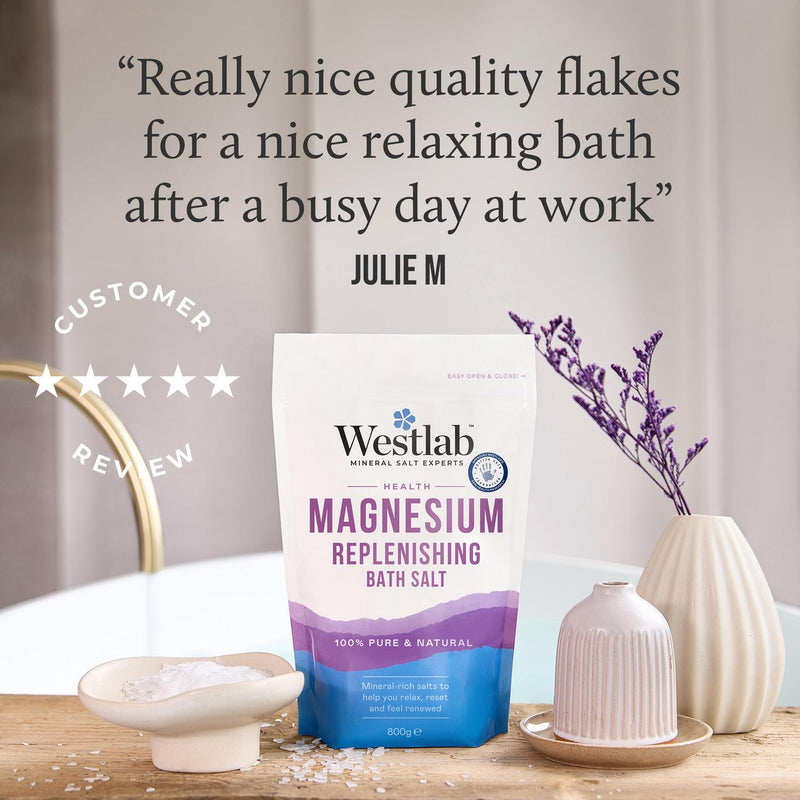 Westlab magnesium flakes bath soak 800g (British brand)
