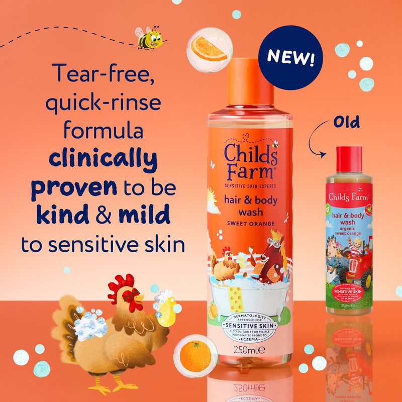 Childs Farm Sweet Orange Hair & Body Wash 250ml - British product