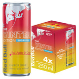 Red Bull Energy Drink Sugar Free Fuji Apple & Ginger, Winter Edition 4 x 250ml