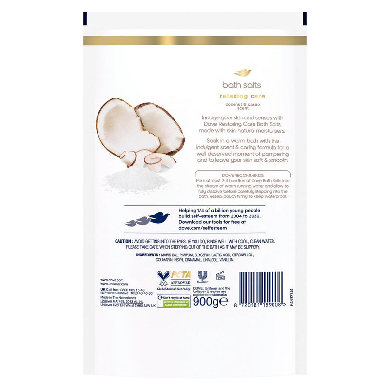Dove bath salts Coconut Cacao 900g - British product