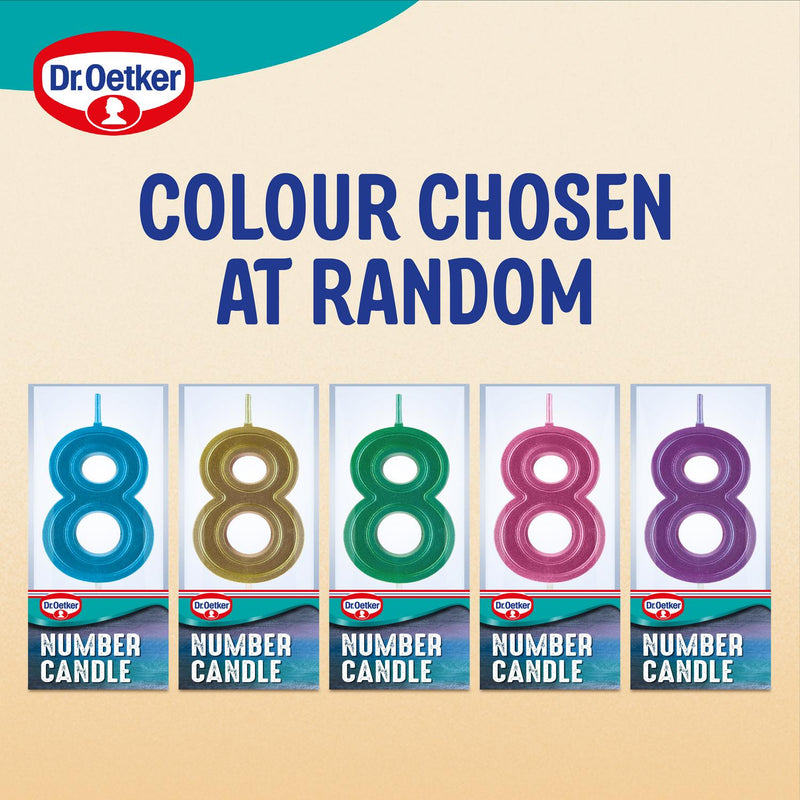 Dr. Oetker Number 8 birthday cake candle - British product