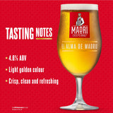 Madri Excepcional lager pack 15 x 440ml, imported from the UK