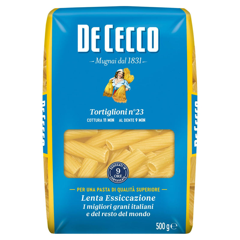 De Cecco Tortiglioni dry pasta 500g - British product