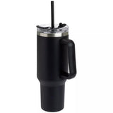Sainsbury's Home Black Handle Stainless Steel Travel Coffee Mug - 1180ml