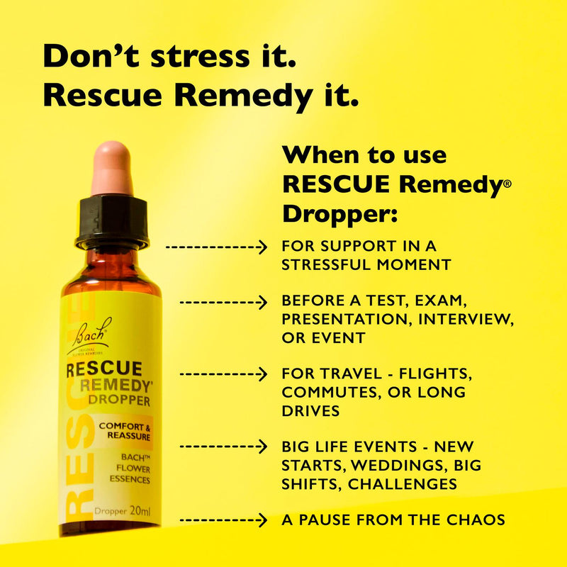 Bach Rescue Remedy dropper bottle 20ml - British product
