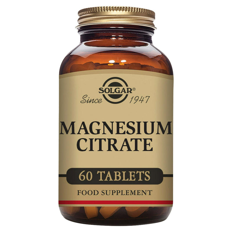 Solgar Magnesium Citrate Tablets 60 count (British brand)