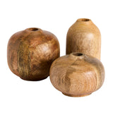 Habitat Set of 3 Mango Wood Bud Vases
