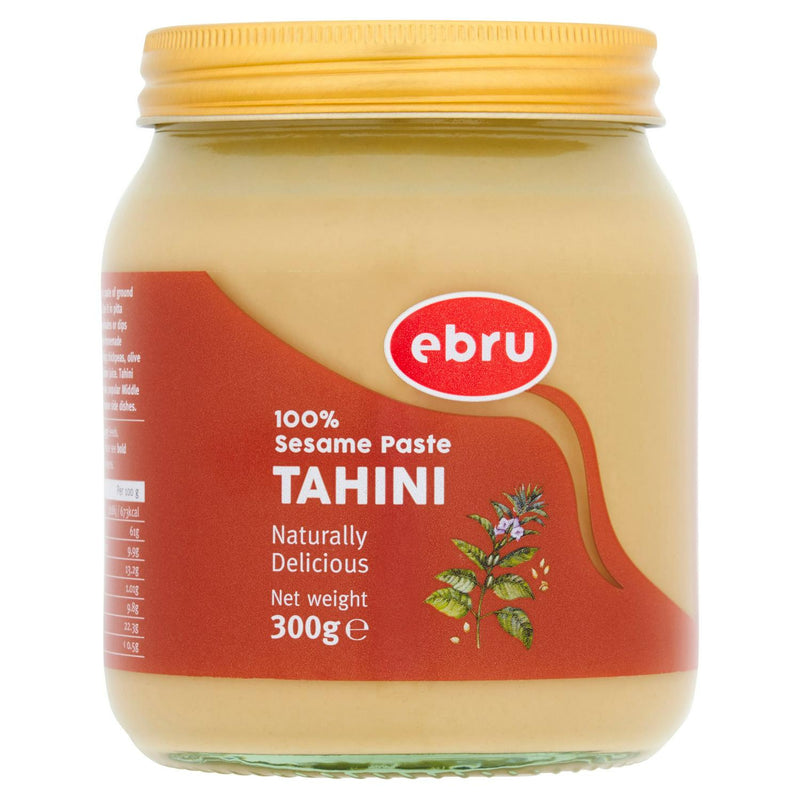 Ebru Tahini Paste 300g jar packaging display - British product