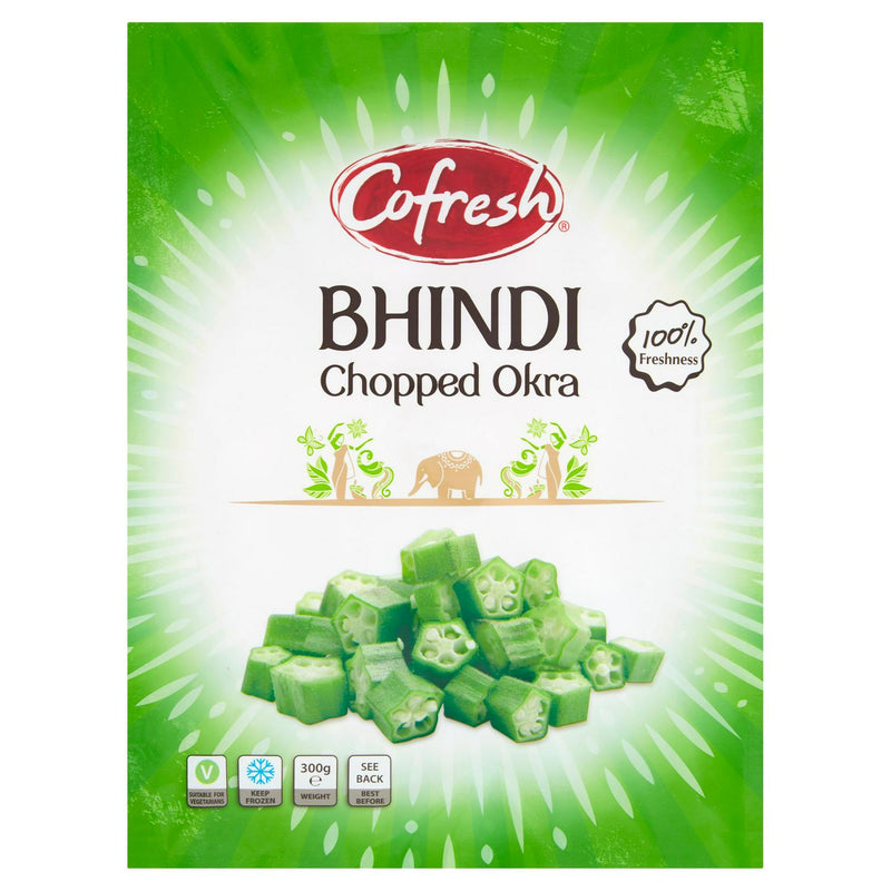 Cofresh Bhindi chopped okra 300g bag - British product