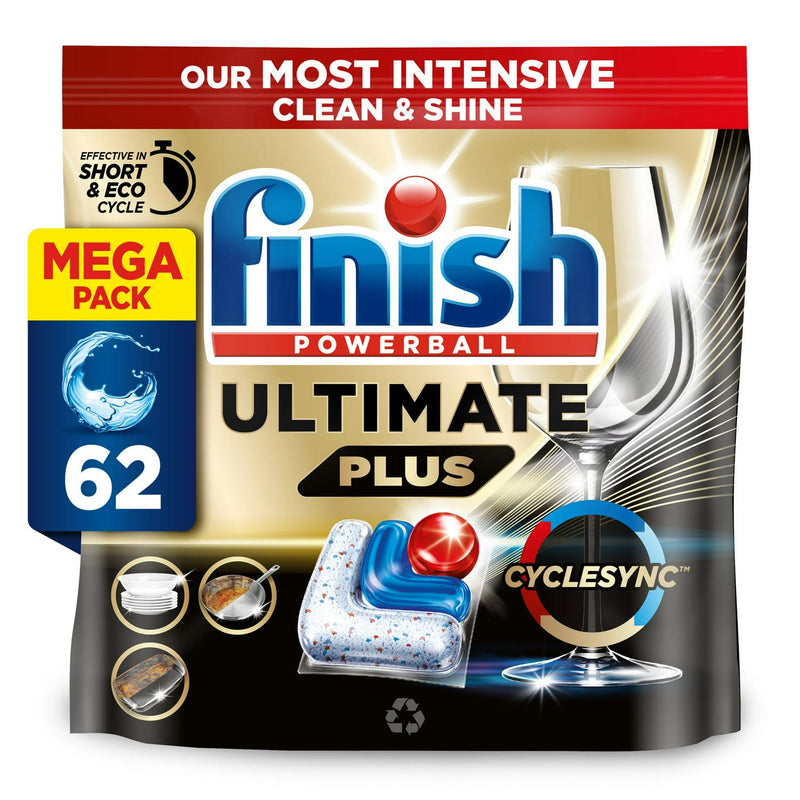 Finish Ultimate Plus dishwasher tablets Fresh 62 tabs - British product
