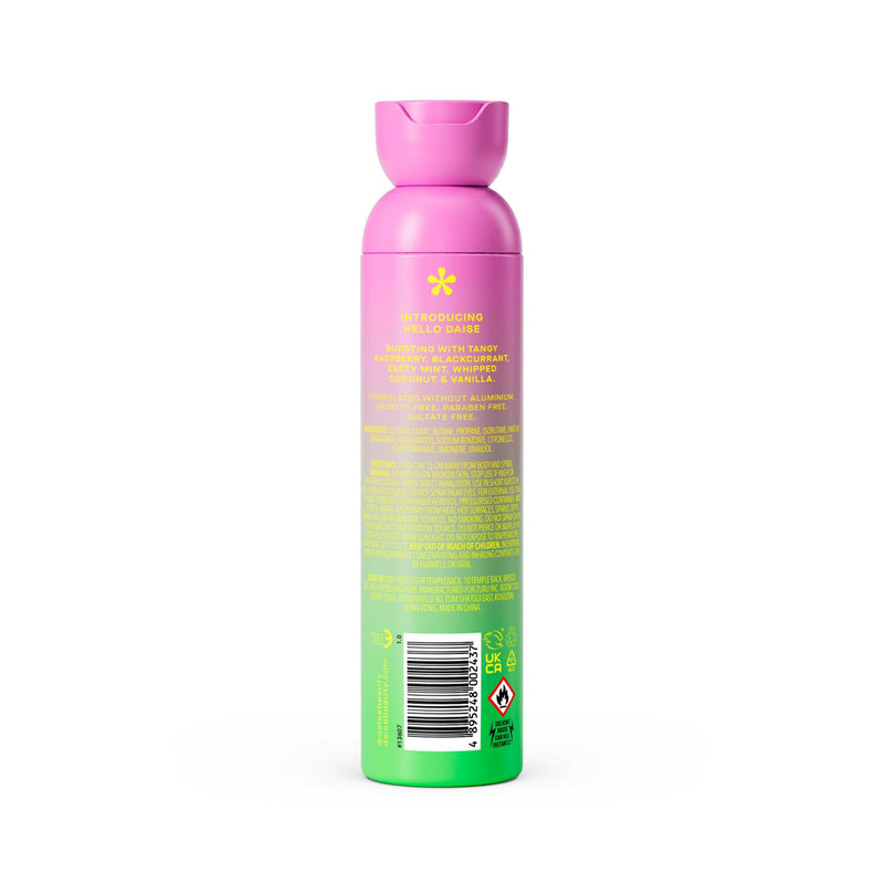 Daise All Body Spray & Deodorant Raspberry & Mint 120ml, imported from the UK