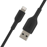 Braided Nylon Charging and Syncing Cable for iPhone and iPad, 3 Meter Length