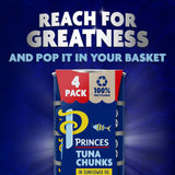 Princes tuna chunks in sunflower oil 4x145g tins, imported from the UK
