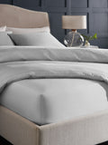 Silver grey deep fitted sheet with 300 thread count (British brand)