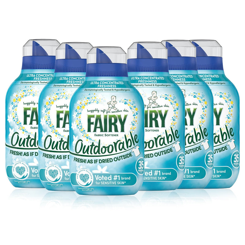 Fairy Outdoorable fabric softener 6 x 490ml - British product