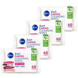 Nivea Biodegradable Face Wipes Almond Oil, imported from the UK