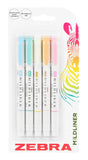 Zebra Double Ended Coloured Mildliner Pens Office Supplies ASDA