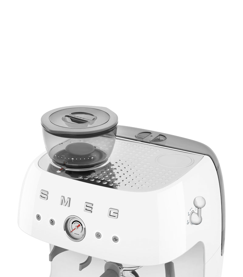 Smeg EGF03WHUK Espresso Coffee Machine with Grinder