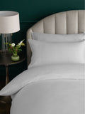 White duvet cover and pillowcase set in 300 thread count cotton sateen (British brand)