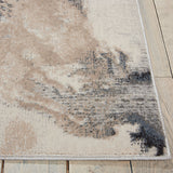 Nourison grey skies design polyester rug available in three sizes, imported from the UK