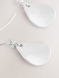 Silver tone petal drop earrings (British brand)