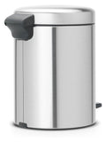 Brabantia Matt Steel Fingerprint Proof NewIcon pedal bin 5L - British product