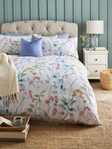 Pastel Isla Watercolour Floral 100% Cotton Duvet Cover and Pillowcase Set