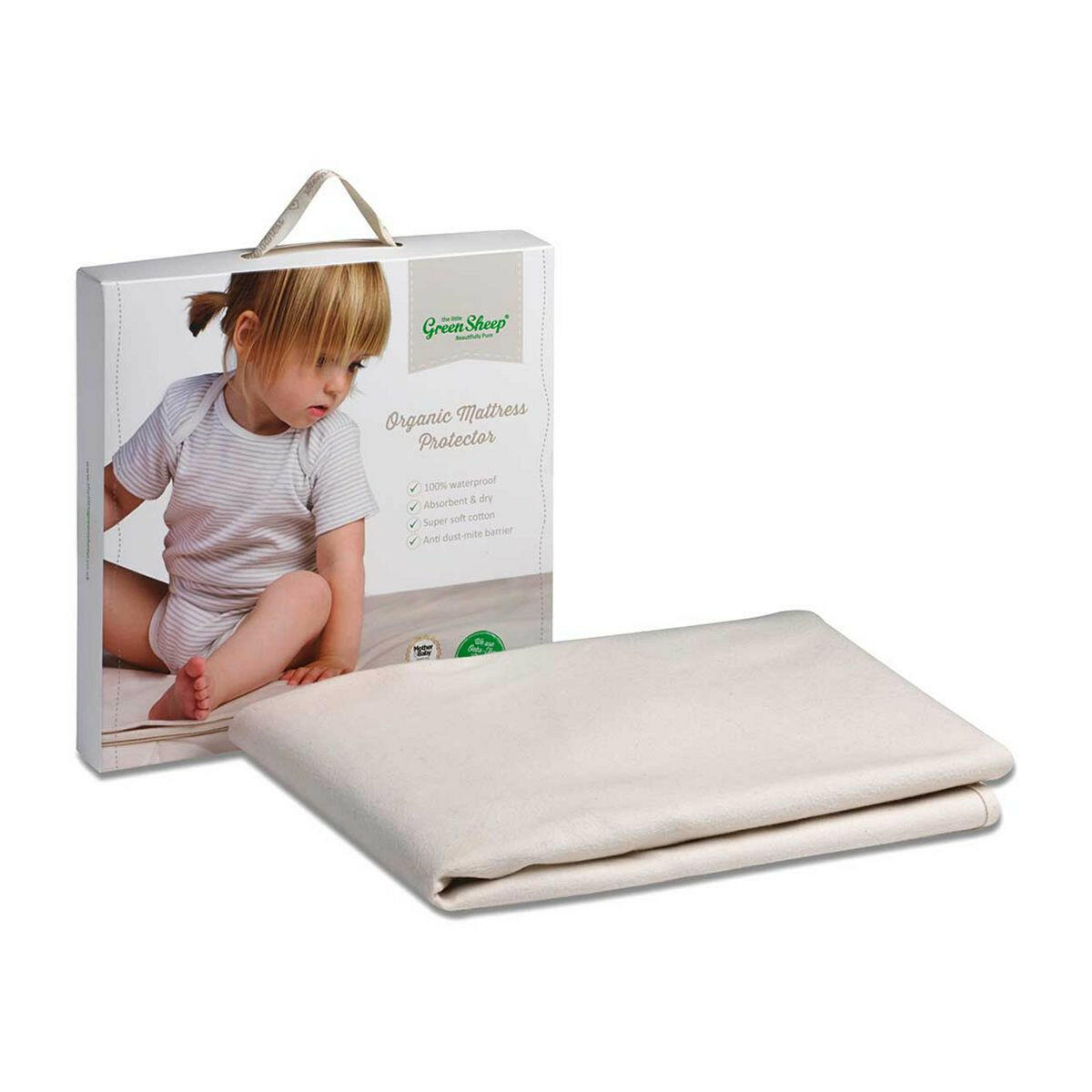 The Little Green Sheep Waterproof Cot Mattress Protector - 60 x 120cm GOODS Boots