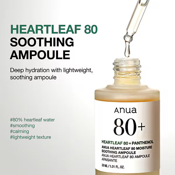 Anua Heartleaf 80 Soothing Ampoule 30ml - British product