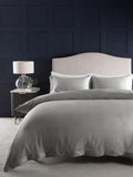 Silver grey duvet cover and pillowcase set (British brand)