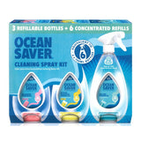 Oceansaver Cleaning Spray Kit 3 Bottles 6 Concentrated Refills