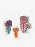 Lucy Tiffney floral ornaments set of 3, UK version