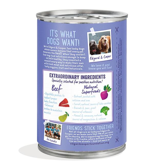 Edgard & Cooper Adult Grain Free Wet Dog Food with Beef 400g - McGrocer