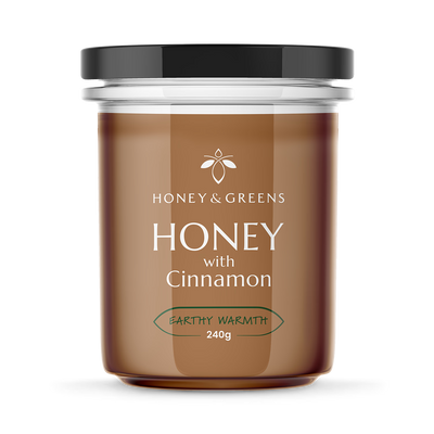 Honey & Greens British Honey with Cinnamon 240g