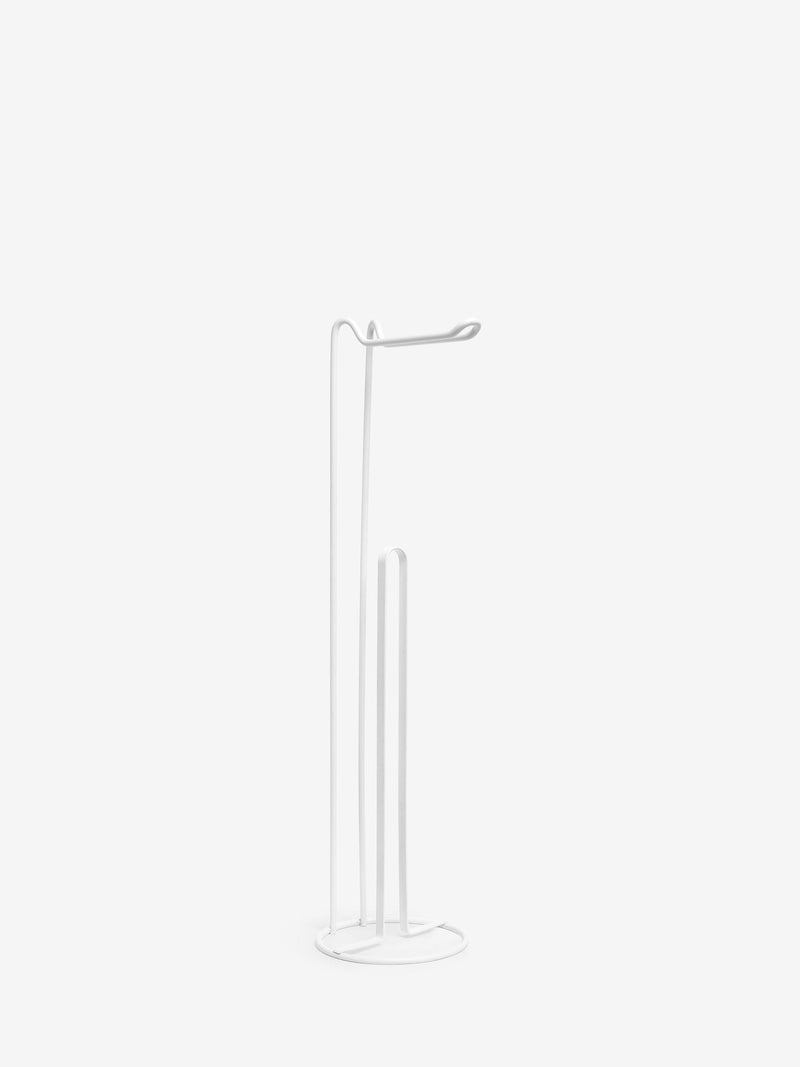 White wire toilet roll stand (British brand)