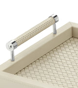 Leather Woven Serving Tray 46cm x 31cm