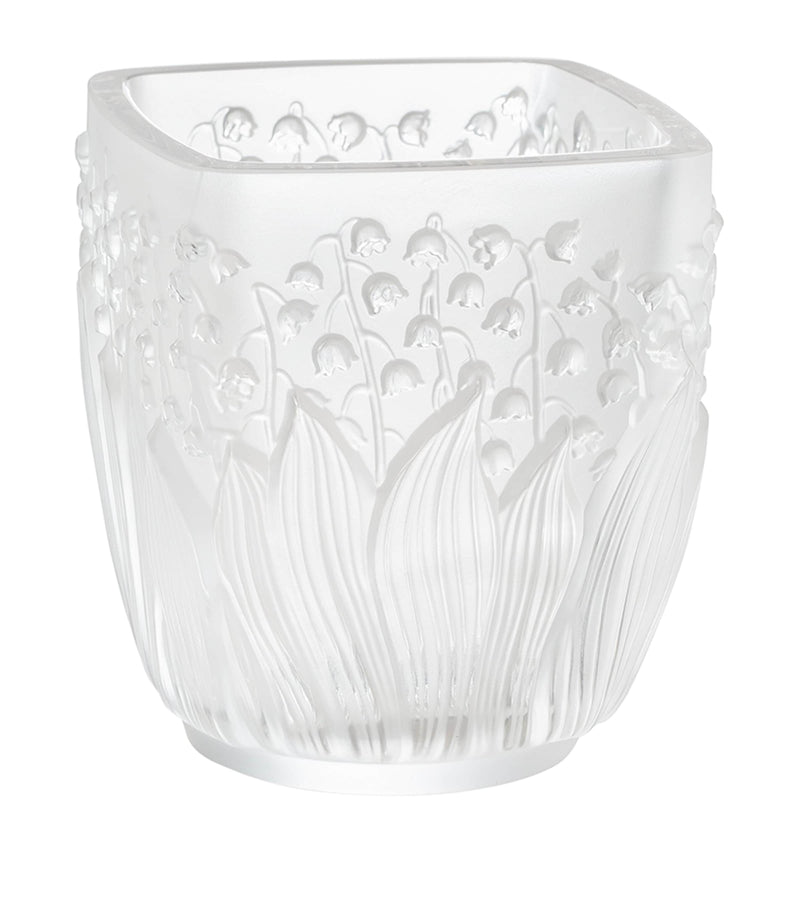Lalique Crystal Muguet Votive Vase (10.5cm)