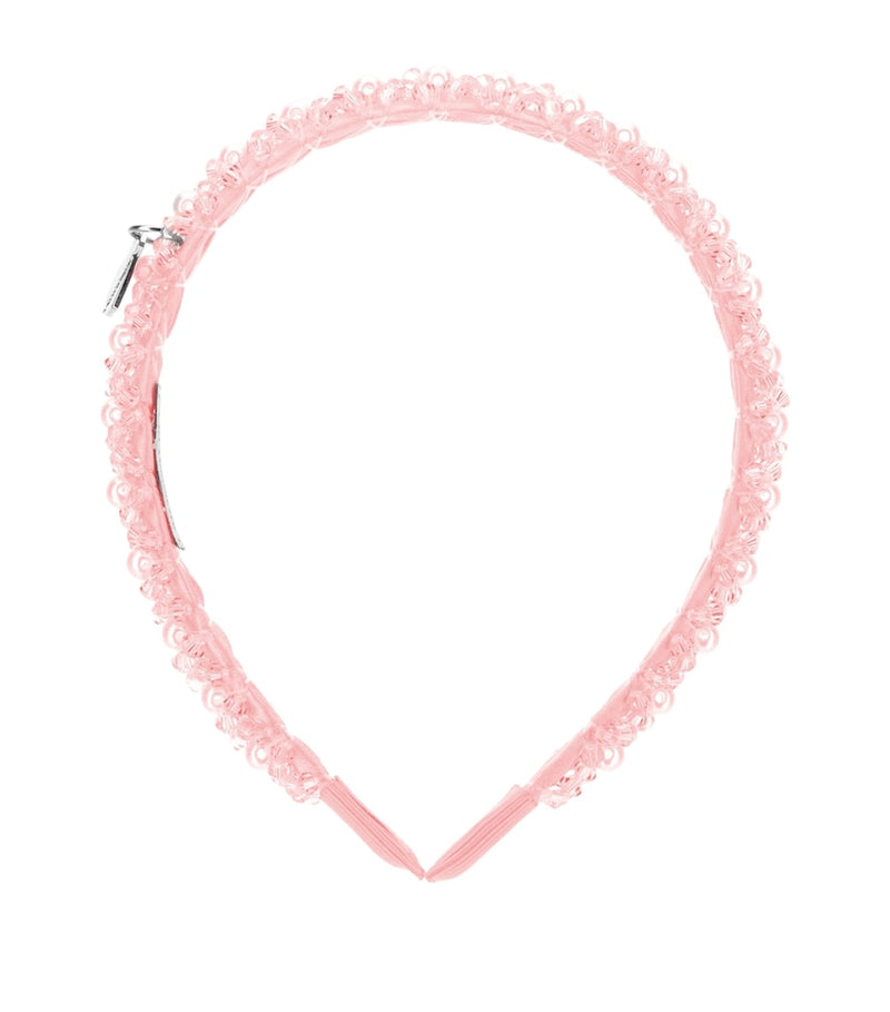 Monnalisa pearl and sequin embellished children's headband, imported from the UK