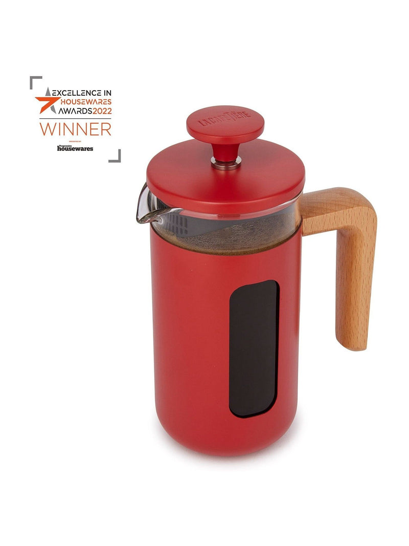 La Cafetiere Red Pisa 3 Cup Glass Cafetiere, UK version