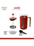 La Cafetiere Red Pisa 3 Cup Glass Cafetiere, UK version
