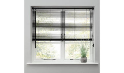Argos Home Jet Black Plastic Venetian Window Blind 180cm