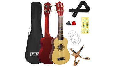 3rd Avenue Soprano Ukulele Natural Beginner Pack 21-Inch