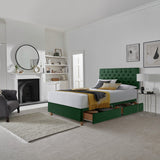 Silentnight Sassaria Kingsize 4 Drawer Divan Set - Green