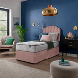 Silentnight Middleton Single Memory Divan Bed in Pink (British brand)