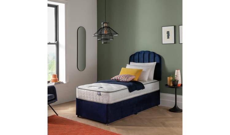 Silentnight Single Divan Bed Blue (British brand)