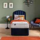 Silentnight single divan bed set in blue (British brand)